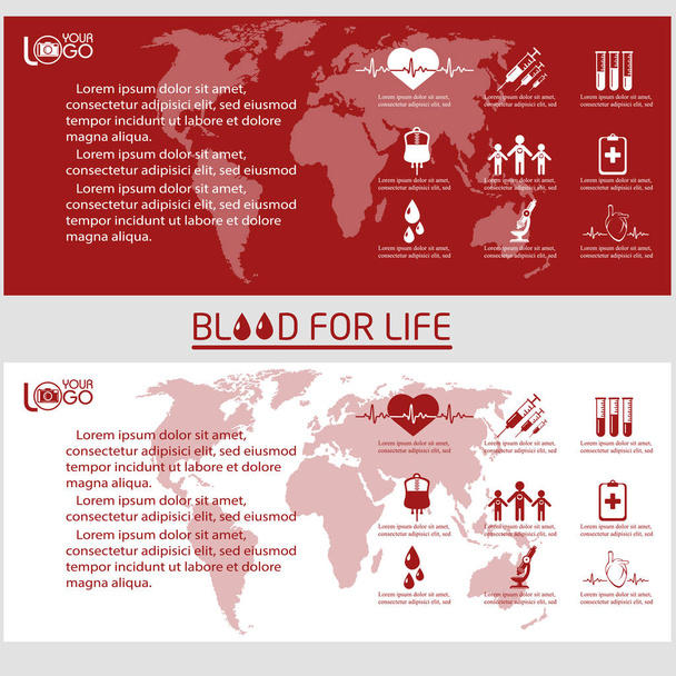 Modèle de conception de flyer de donneur de sang
 - Vecteur, image
