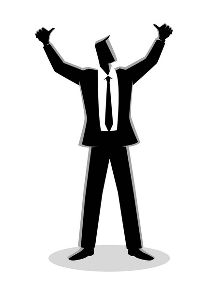 Businessman hands up - Vektor, obrázek