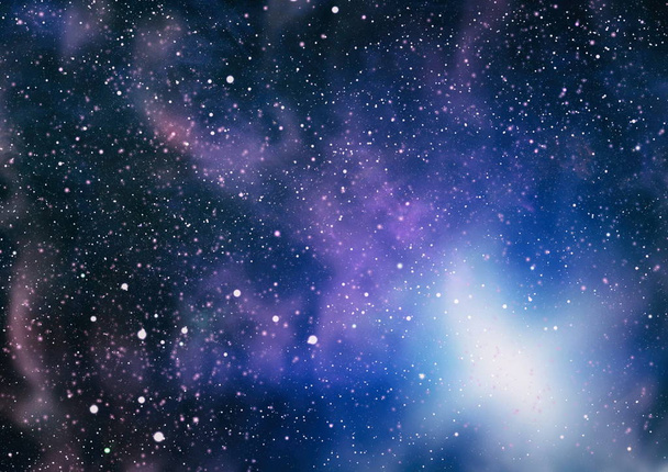 Fütürist soyut alan arkaplanı. Yıldızlı ve nebulalı gece gökyüzü. Bu görüntünün elementleri NASA tarafından desteklenmektedir - Fotoğraf, Görsel