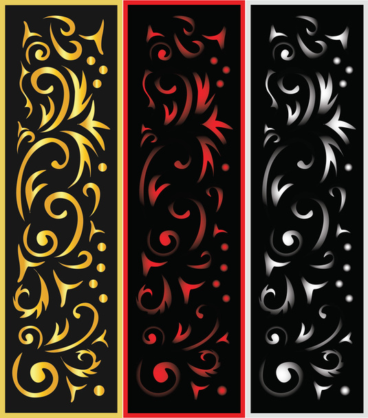 3 ornamental backgrounds - Vector, afbeelding