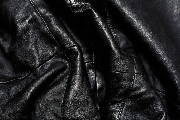 surface and shadow on the old leather - Foto, imagen