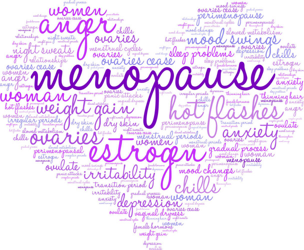 Menopauze word cloud - Vector, afbeelding