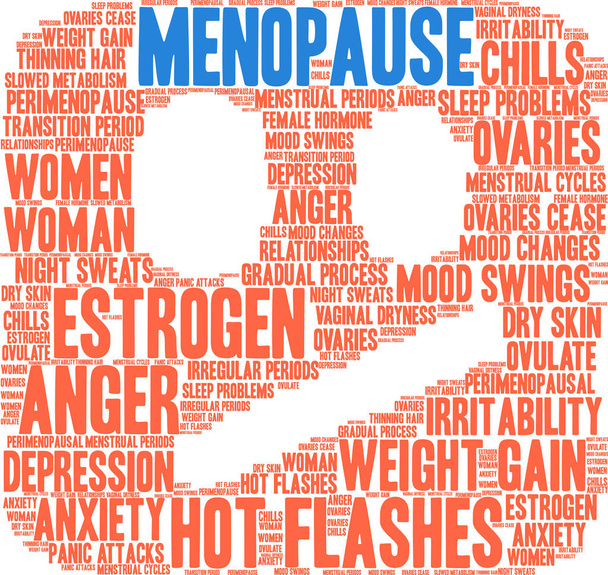 Menopauze word cloud - Vector, afbeelding