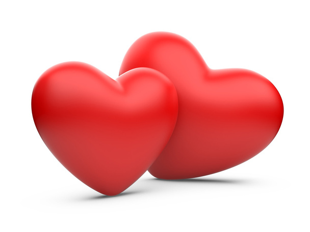 Two red hearts - Φωτογραφία, εικόνα