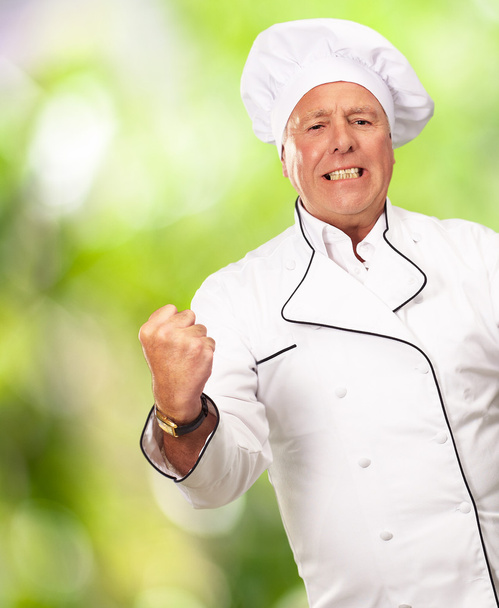 Retrato de Chef irritado
 - Foto, Imagem
