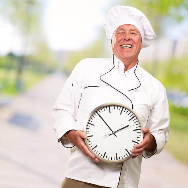 Potrait De Chef Mostrando Reloj
 - Foto, Imagen