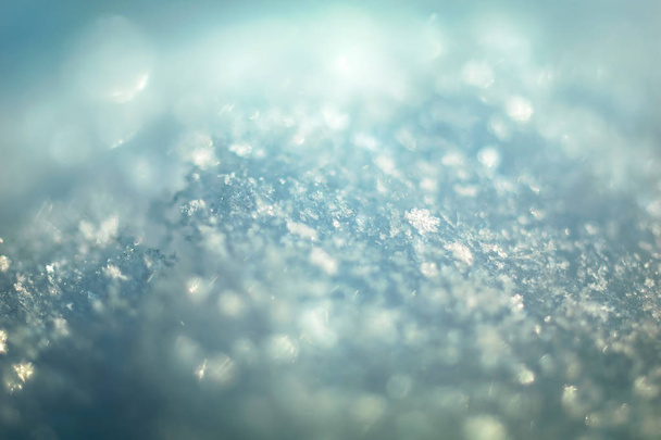 新鮮な雪の結晶のマクロの背景 - 写真・画像