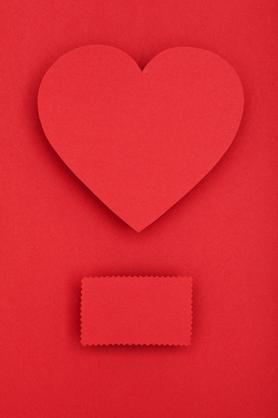 piros papír szív - Fotó, kép
