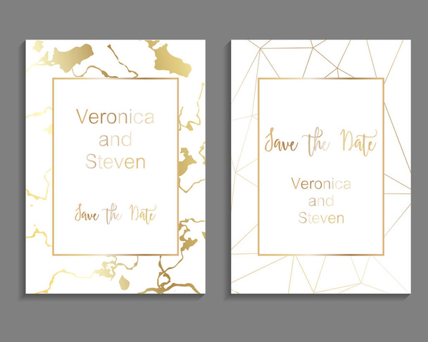 Set of luxury cover templates. Vector cover design for wedding invintation, placards, banners, flyers, presentations and business cards - Vector, Image
