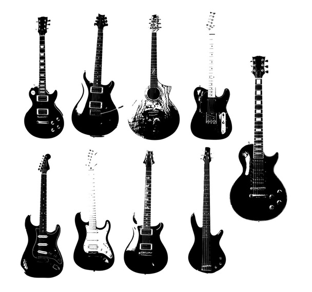 9 Electric Guitars - Φωτογραφία, εικόνα