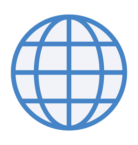 globe plat icône vectorielle - Vecteur, image