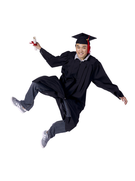 joyful male graduate - Foto, Imagen