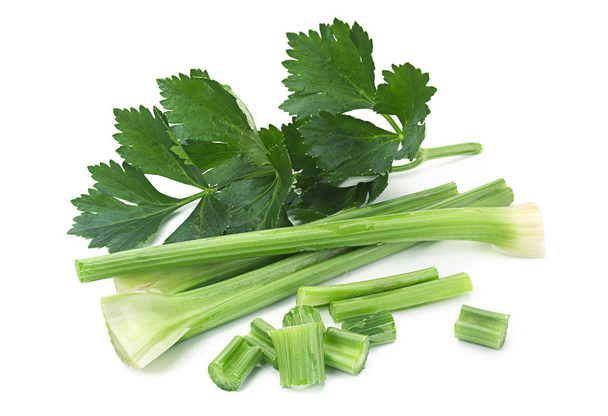 Celery leaf on white - Photo, Image