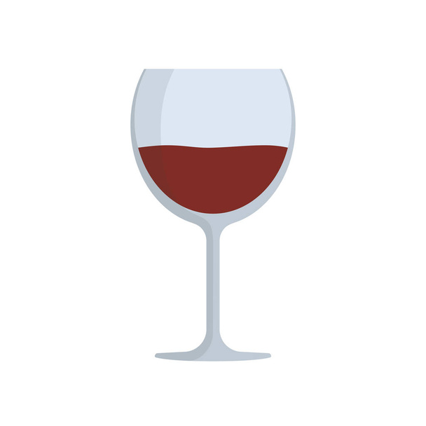 ワイン グラス フラットなデザイン アイコン - ベクター画像