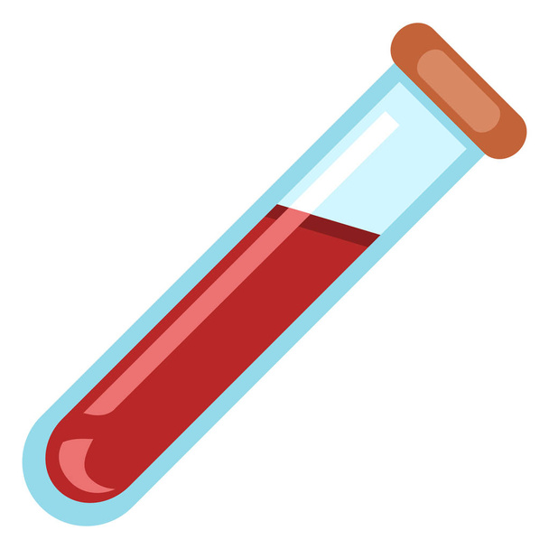 Ícone de cor do vetor - Frasco de vidro com produtos de vidro de laboratório Blood.Chemical
. - Vetor, Imagem