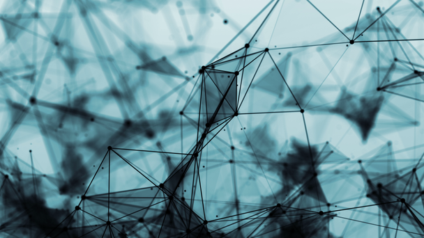 Fondo de movimiento abstracto - Redes de datos de polígonos de plexo digital
 - Imágenes, Vídeo