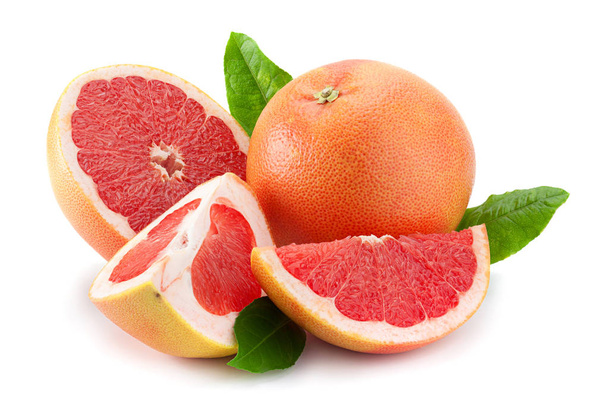Oranžové grapefruitu na bílém - Fotografie, Obrázek