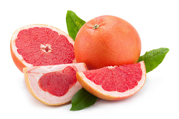 Oranje grapefruit op wit - Foto, afbeelding