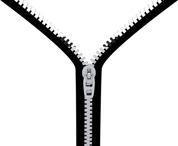 Metal closeup zipper - Photo, Image
