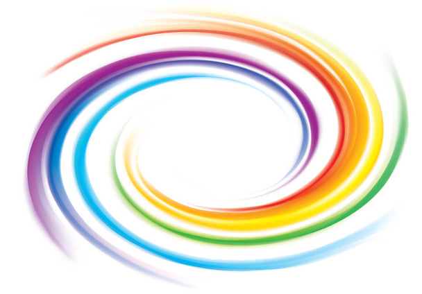 Vector backdrop of spiral rainbow spectrum - Vector, Image