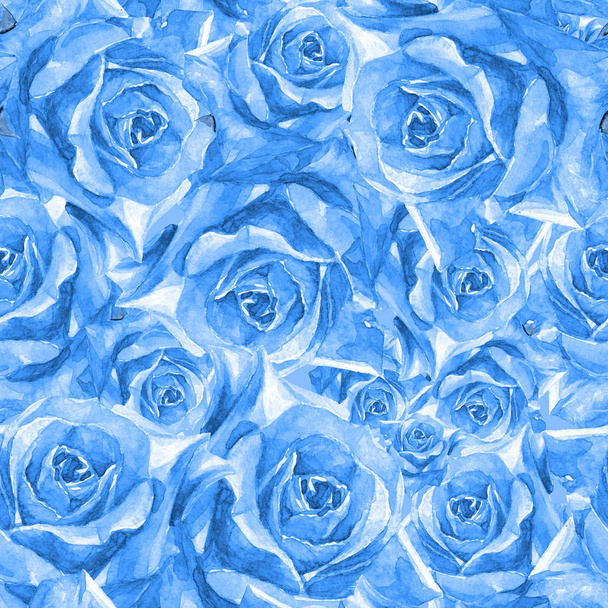 Watercolor seamless pattern of roses. - Fotó, kép
