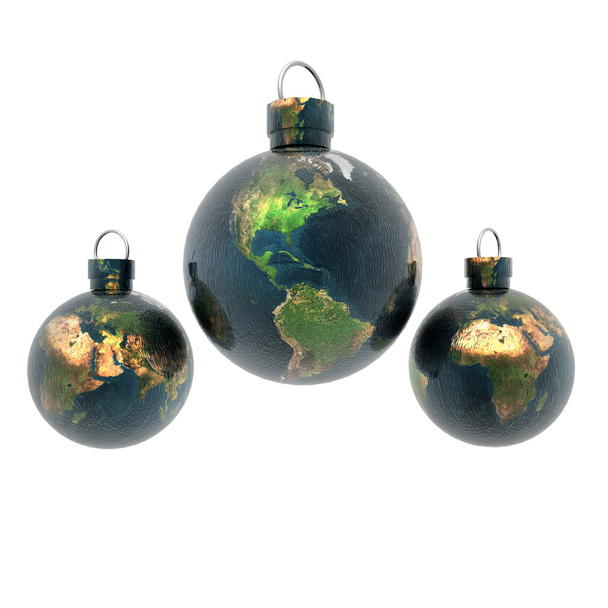Christmas balls earth textured - Fotó, kép