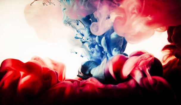 paint of splash, blue and red abstract - Foto, afbeelding