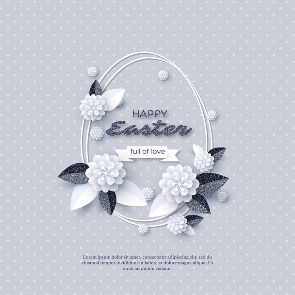 Happy Easter greeting card. - Vector, Imagen