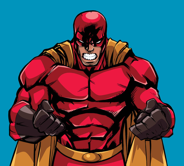 Raging Superhero Illustration  - Vector, afbeelding