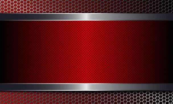Geometric background with metal grille and frame. - Vector, Image
