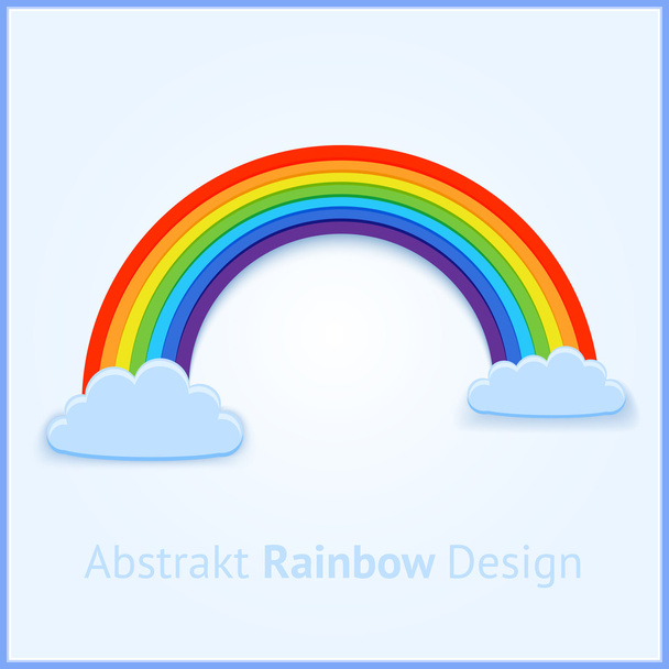 Vector background with rainbow. - Vector, Image