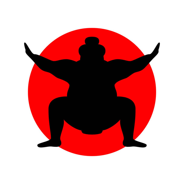 Luchador japonés de sumo
 - Vector, imagen