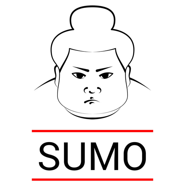 Japon sumo güreşçisi - Vektör, Görsel