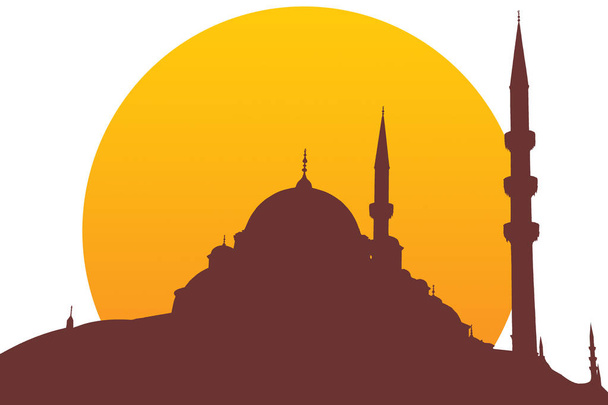 silhouette Moschea Nuruosmaniye, Istambul
  - Foto, immagini