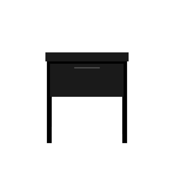 Cama de cabeceira, mesa de cabeceira, mesa com gaveta, um pedaço de interior, peça de mobiliário
 - Vetor, Imagem