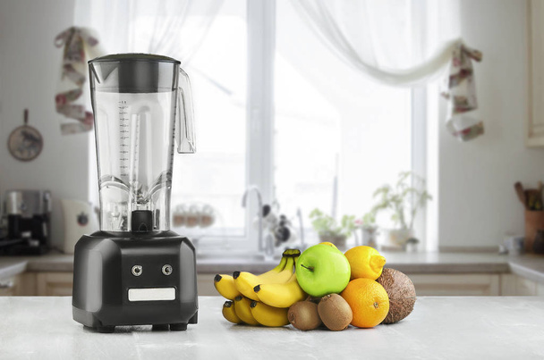 Blender, fruits and kitchen space - Photo, Image