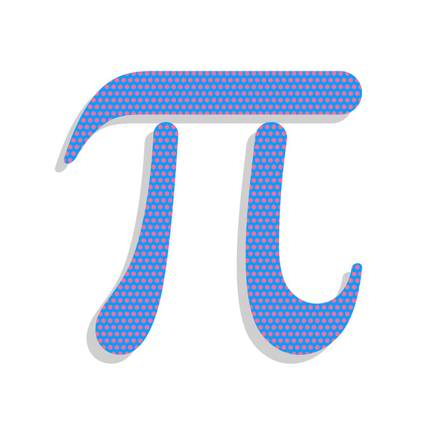 Pi греческий знак письма. Вектор. Неоновая голубая икона с цикламенской полькой
 - Вектор,изображение