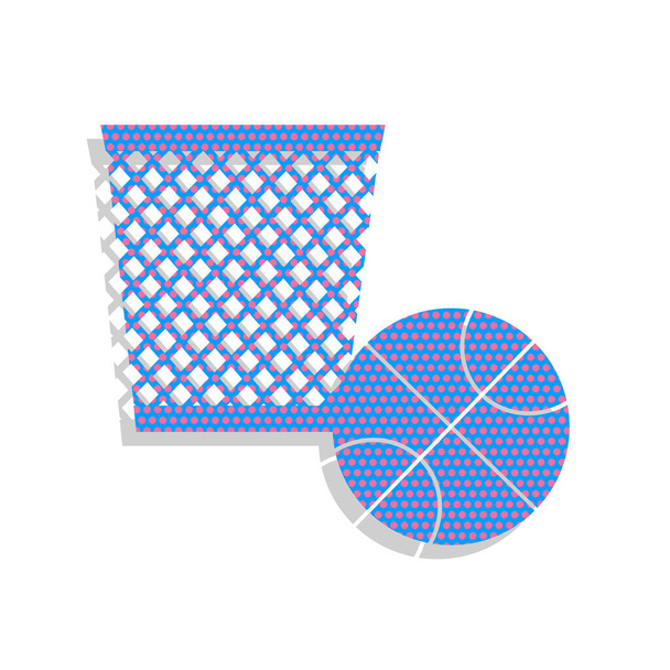 ゴミ箱の記号図。ベクトル。シクラメン po とネオン青いアイコン - ベクター画像