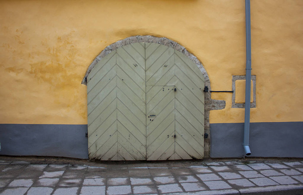 Fragment středověké domy ve starém městě Tallinn, Estonsko - Fotografie, Obrázek