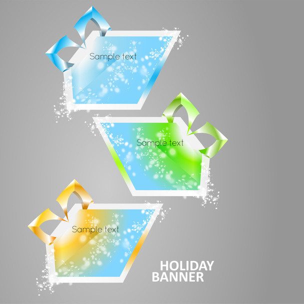 Bright multicolored glowing banners. - Vector, Image