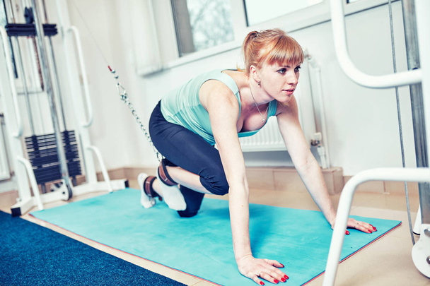 Doing sports during pregnancy, activity, movement, yoga. - Fotoğraf, Görsel