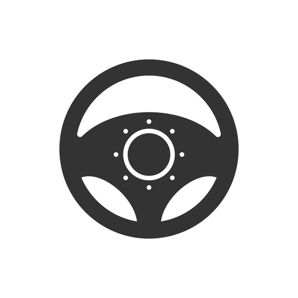 Steering wheel icon. Vector illustration. Business concept car w - Vektor, Bild