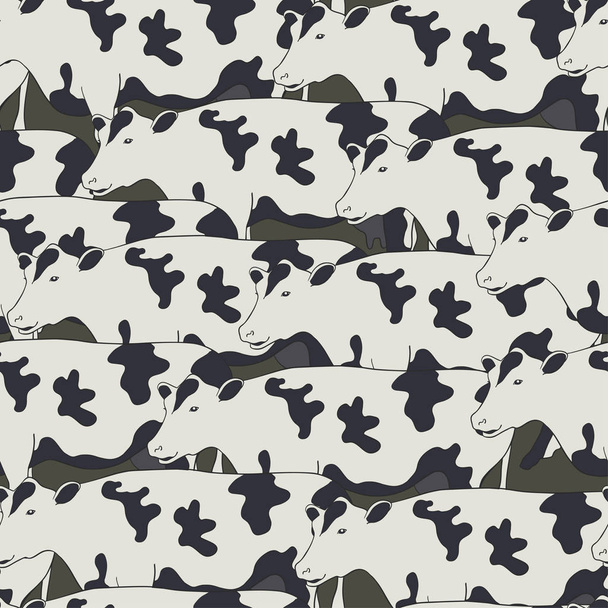 Seamless pattern wszystkie krowy, wektor - Wektor, obraz