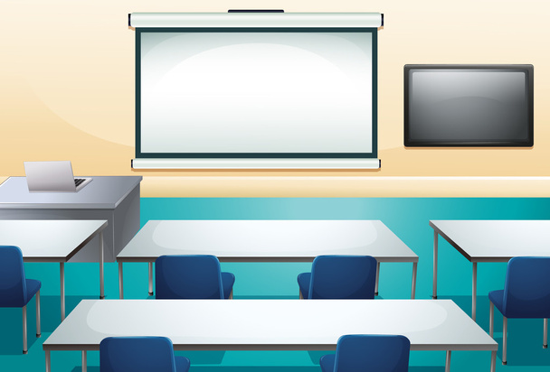 Clean and ogranized classroom - Vector, Image