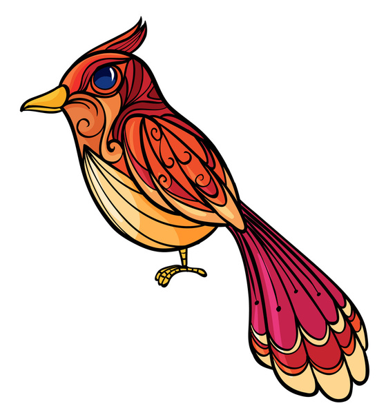 Un pájaro colorido
 - Vector, imagen