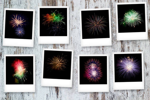 Set of polaroid fireworks - Photo, Image
