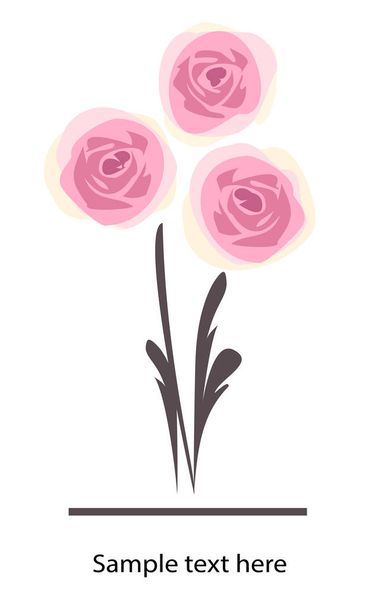 vector floral design of rose flowers  - Vektori, kuva