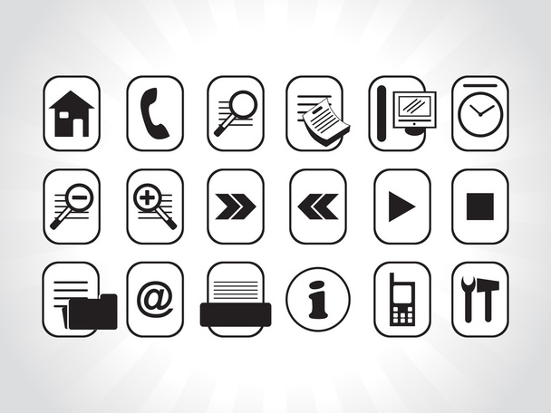 Icons on white background - Vecteur, image