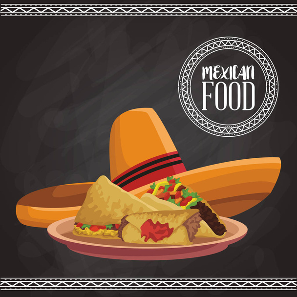 Meksikolainen ruoka valikko kortti
 - Vektori, kuva