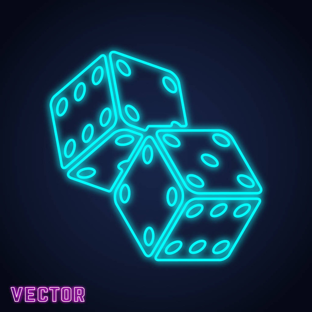 Játék dobókocka ikon - Vektor, kép